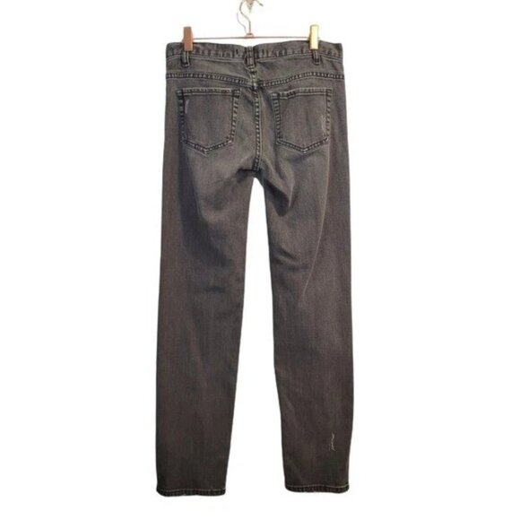 Free People Slim Leg Mid Rise Jeans Charcoal Gray - Picture 2 of 7